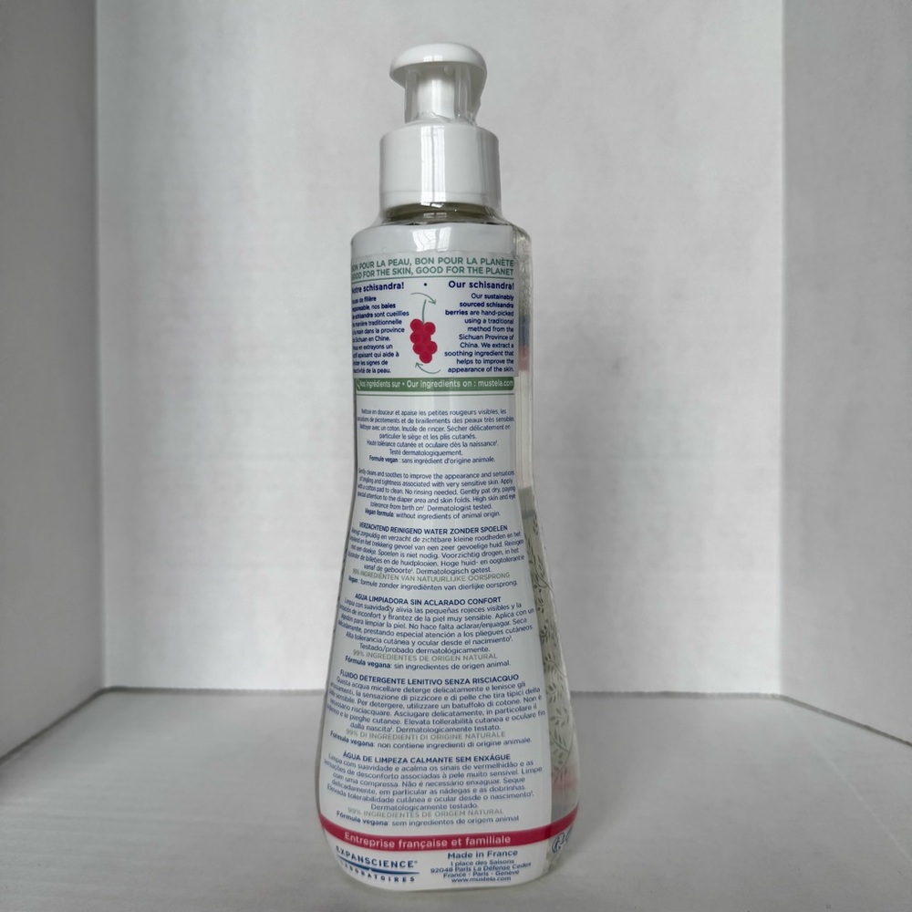 New Mustela No Rinse Soothing Cleansing Water Very Sensitive Skin 10.14 oz Baby - Picture 5 of 13